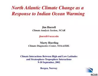North Atlantic Climate Change as a Response to Indian Ocean Warming