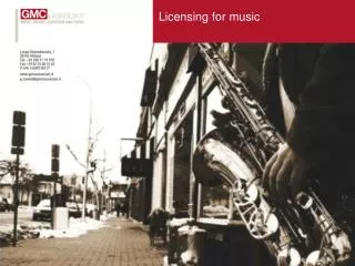 Licensing for music