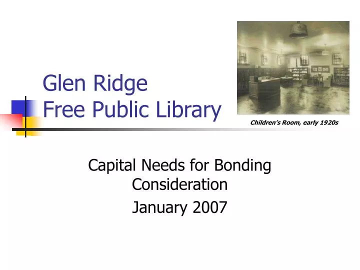 glen ridge free public library