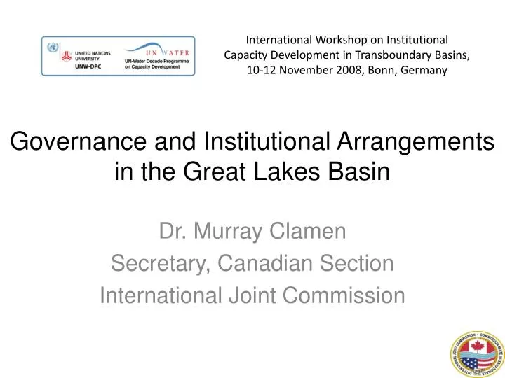 governance and institutional arrangements in the great lakes basin