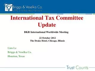 International Tax Committee Update
