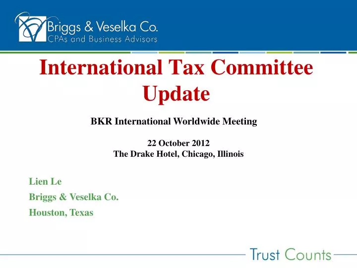 international tax committee update