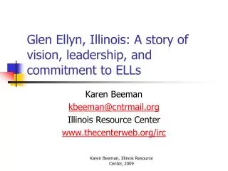 Glen Ellyn, Illinois: A story of vision, leadership, and commitment to ELLs