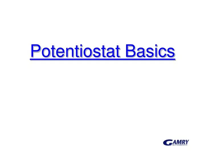 potentiostat basics