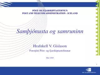 p st og fjarskiptastofnun post and telecom administration iceland