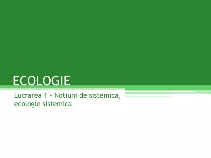 ecologie