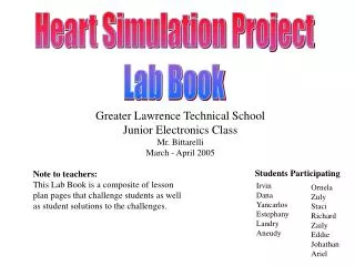 Heart Simulation Project Lab Book