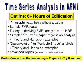 Time Series Analysis in AFNI