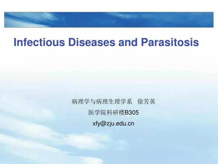 infectious diseases and parasitosis