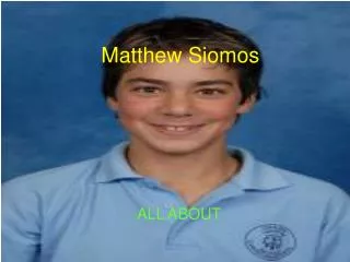 Matthew Siomos