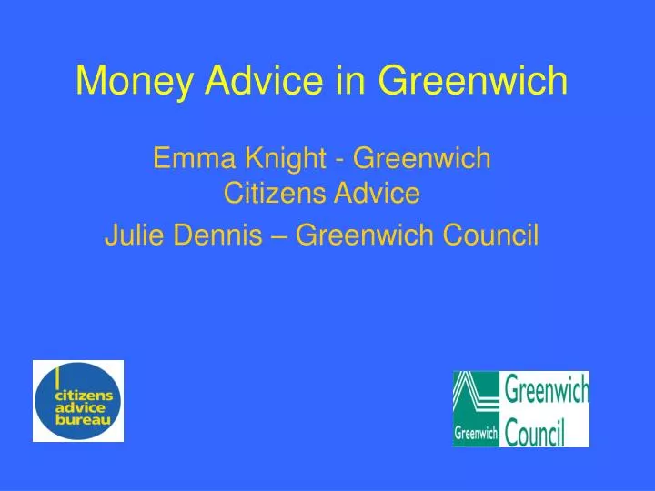 money advice in greenwich