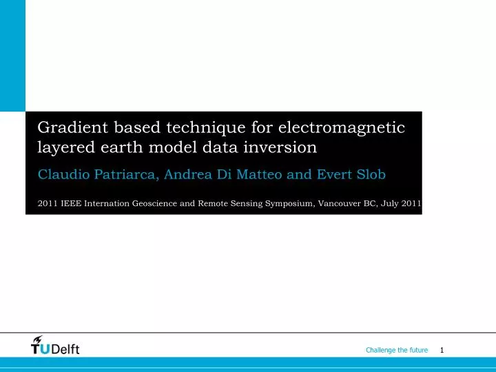 gradient based technique for electromagnetic layered earth model data inversion