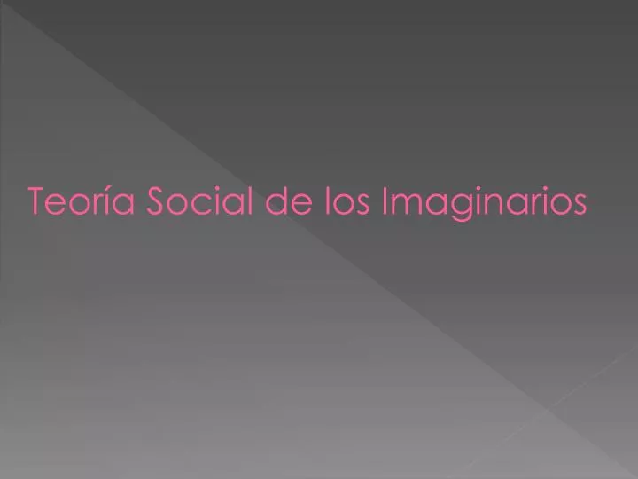 teor a social de los imaginarios