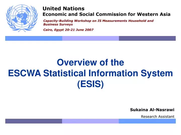 overview of the escwa statistical information system esis