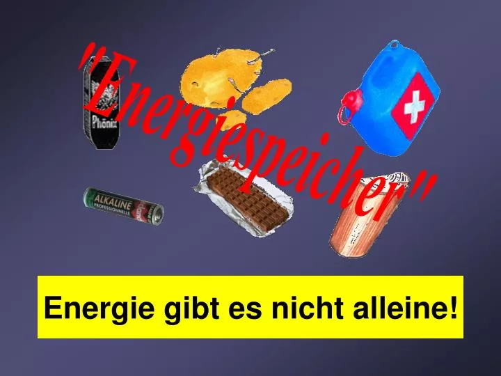 energie gibt es nicht alleine