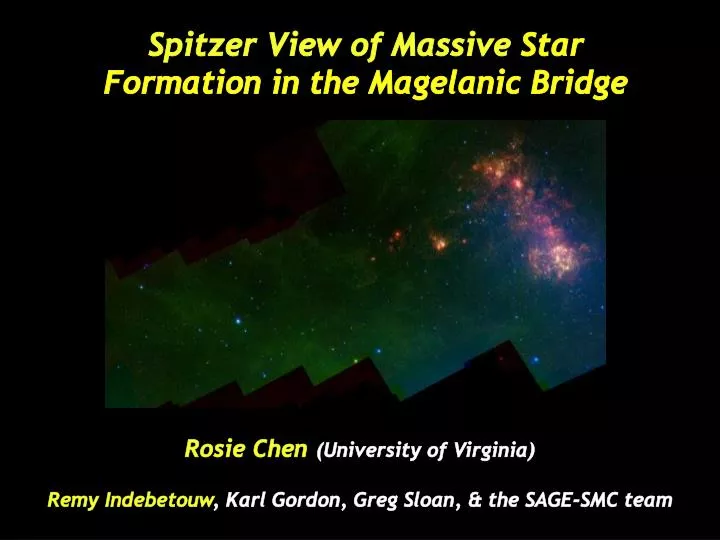 spitzer view of massive star formation in the magelanic bridge