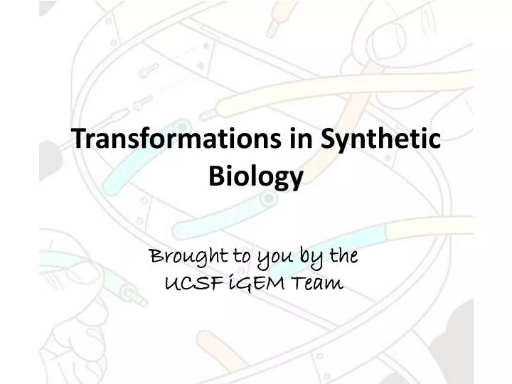 transformations in synthetic biology