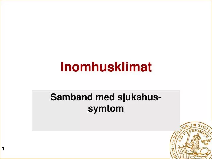 inomhusklimat