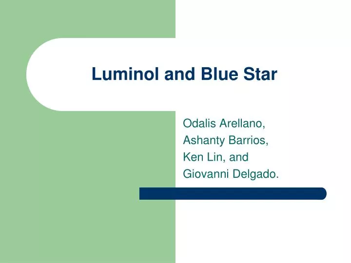luminol and blue star