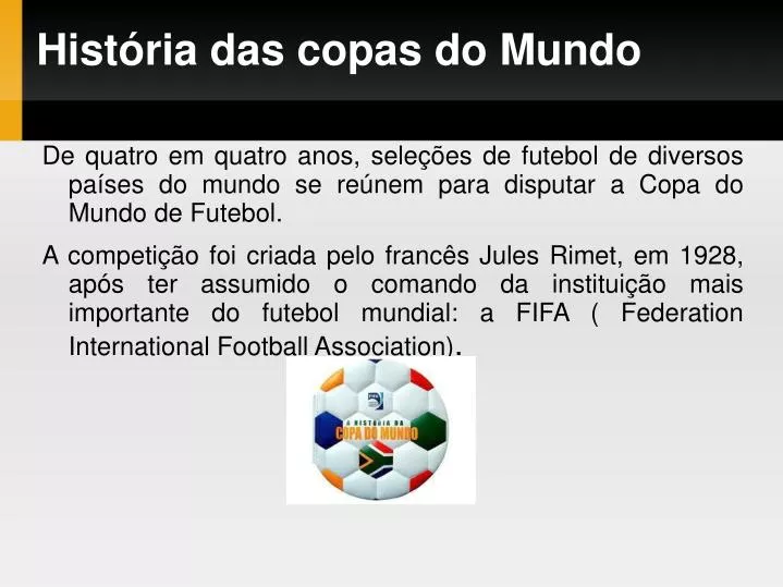 Histórico de jogos da Copa do Mundo - 1930 a 2018, jogos de copa do mundo 