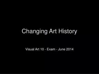 Changing Art History