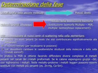 determinazione della fase