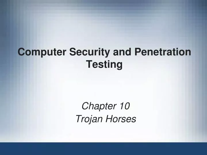 computer security and penetration testing