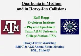 Quarkonia in Medium and in Heavy-Ion Collisions