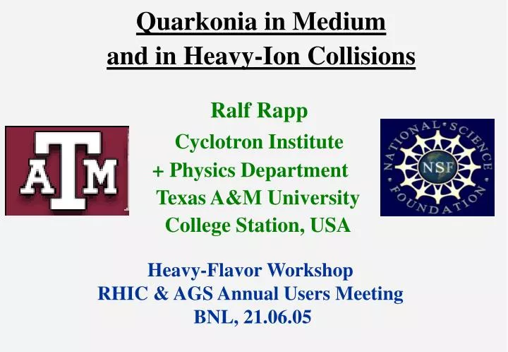 quarkonia in medium and in heavy ion collisions