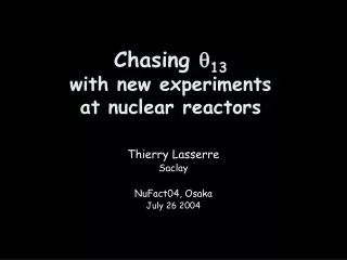 Chasing ? 13 with new experiments at nuclear reactors