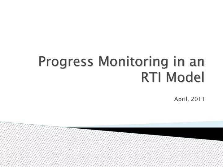 progress monitoring in an rti model