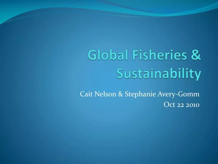 global fisheries sustainability