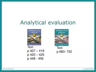 Analytical evaluation
