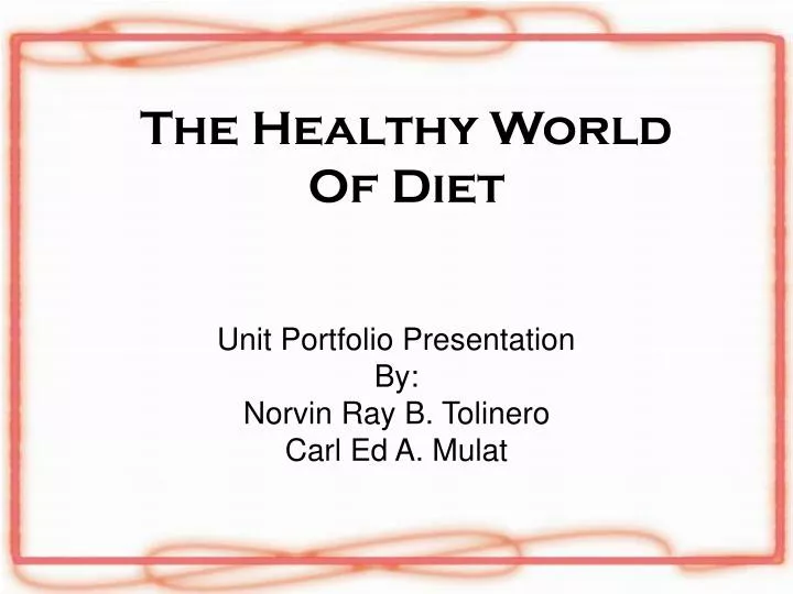 the healthy world of diet