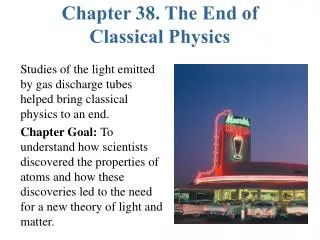 Chapter 38. The End of Classical Physics