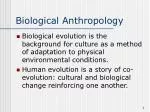 Biological Anthropology - slide 1