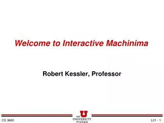 Welcome to Interactive Machinima