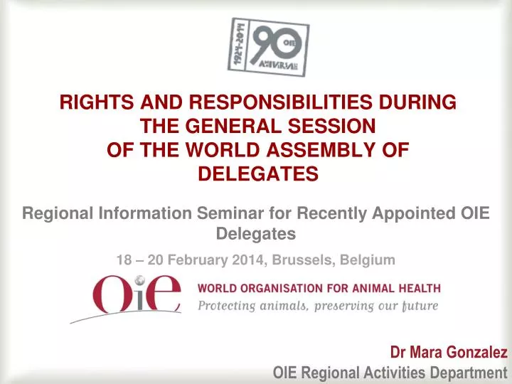 rights and responsibilities during the general session of the world assembly of delegates