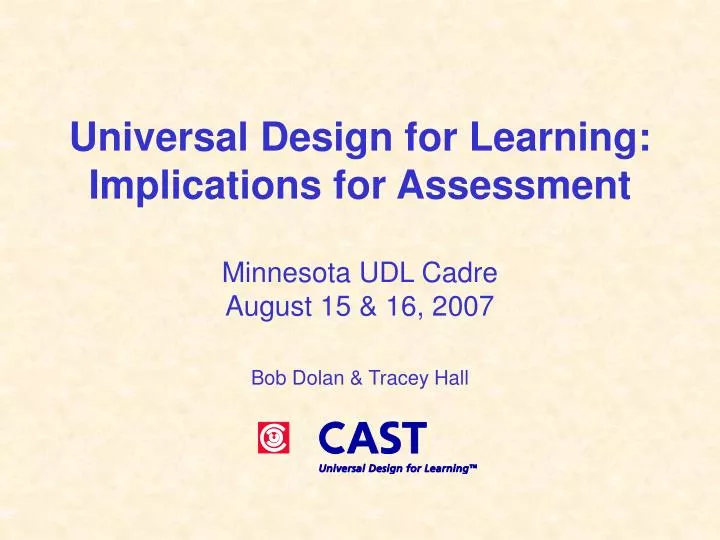 universal design for learning implications for assessment