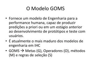 o modelo goms