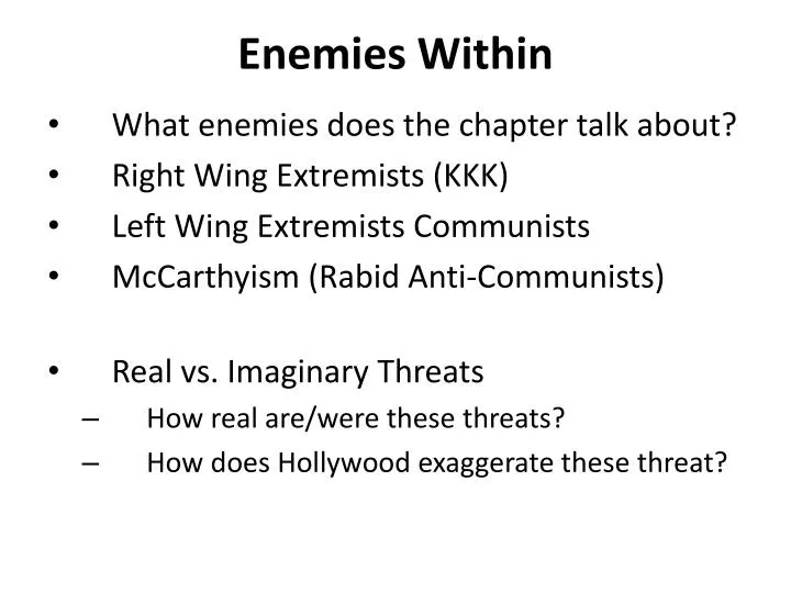 enemies within