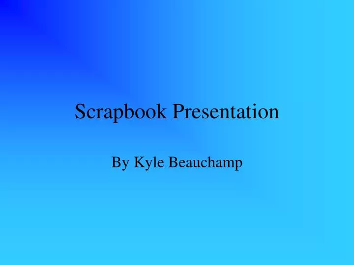scrapbook presentation