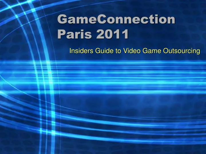 gameconnection paris 2011