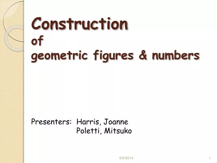 construction of geometric figures numbers