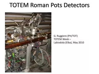 TOTEM Roman Pots Detectors