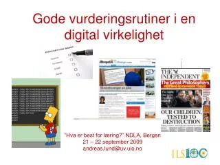 gode vurderingsrutiner i en digital virkelighet