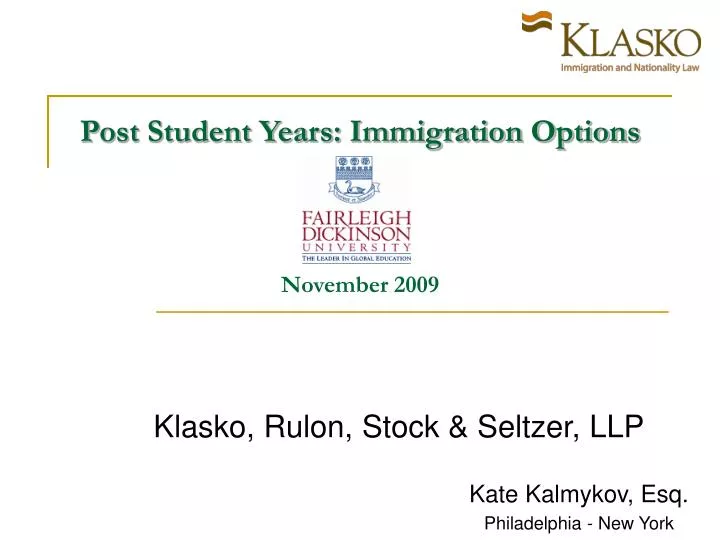 post student years immigration options november 2009