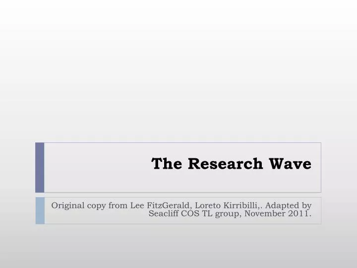 the research wave