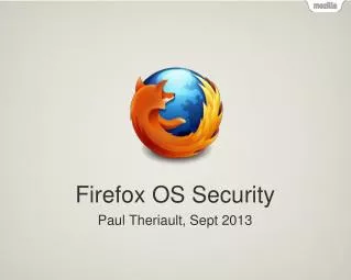 Firefox OS Security