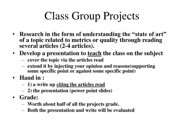 class group projects